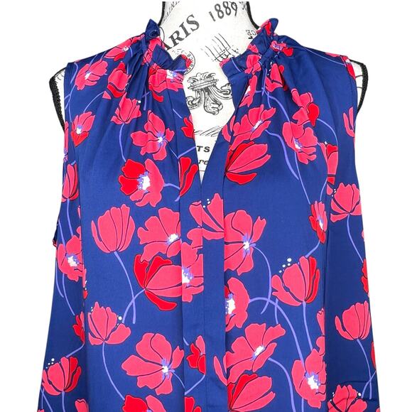 41Hawthorn (XSP) Orlee Mixed Material Sleeveless Top - Stitch Fix Floral Blouse - Picture 10 of 15